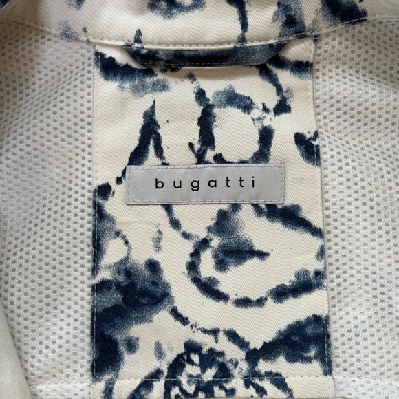 Bugatti Boho Chic Italian Crop Denim Bomber Jacket Navy Pockets Cotton, Size M - Picture 3 of 14